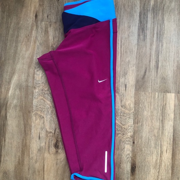 NIKE | Magenta Dri-Fit Running Leggings - Picture 1 of 3